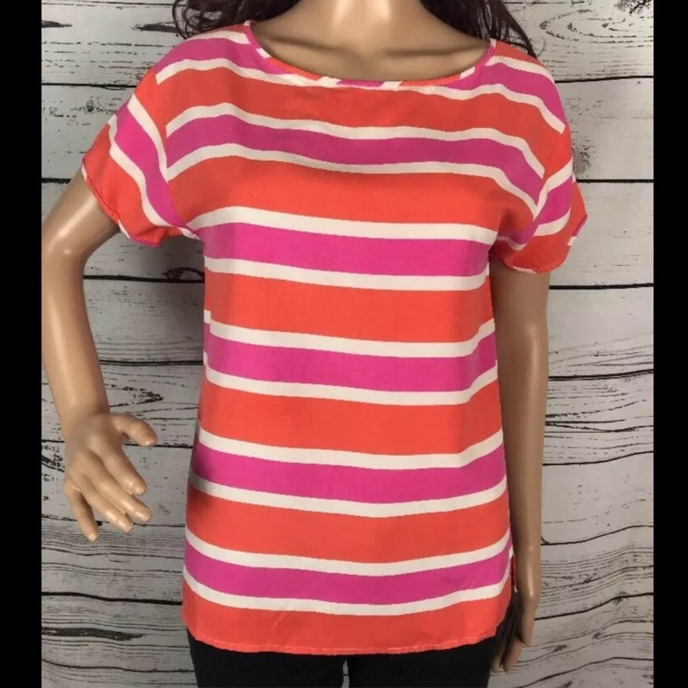 J. Crew Silk Striped Blouse